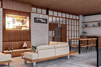 renew modern villa house, facade frontyard, interior model,cgi livingroom render