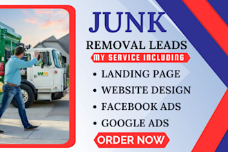 generate junk removal leads hauling cleaning leads via ads trash removal website