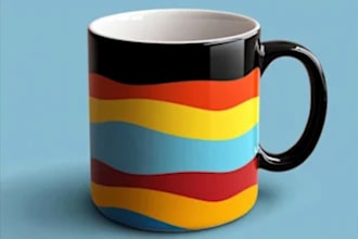 draw amazing typography and custom coffee mug design