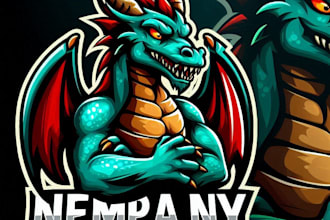 do make dragon mascot logo design with unlimited review