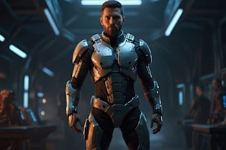 make a sci fi art and sci fi character for you