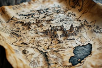 do artistic fantasy map, sci fi map for you