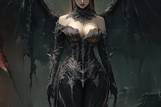make concept art images for scenes in fantasy and horror