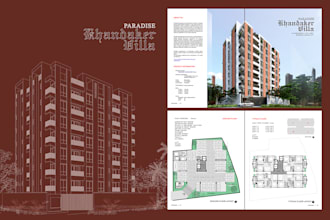 design 2d presentation plan, 3d plan, flyers for your project