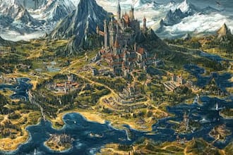 make your professional fantasy world, regional, city map