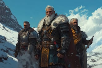 draw d and d character art and fantasy illustration