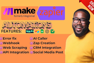 setup make com automation make com scenario with make com and zapier
