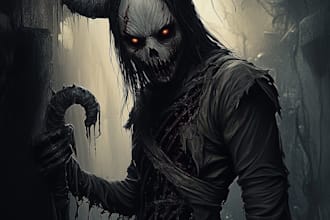 make a best fantasy horror art and horror character art