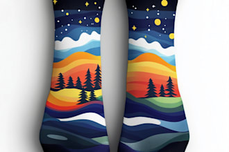 draw a unique socks design