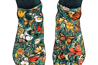 draw unique socks design for your brand