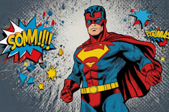 draw comic superhero pop art portraits