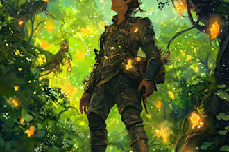 make a unique fantasy, dnd character art