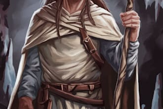 creat dnd character art and fantasy charecter and book art