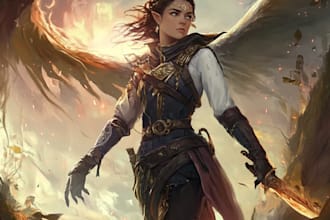 desing a dnd or fantasy characters of your choice