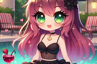 make cute anime chibi character for you