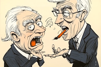 do caricature logo, political cartoon