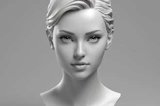 sculpt 3d head bust model for 3d printing, 3d face model, 3d mask, zbrush