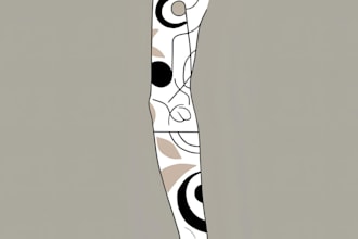 minimalist unique tattoo sketch, sleeve tattoo design