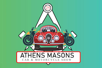 make outstanding old school motorcycle logo