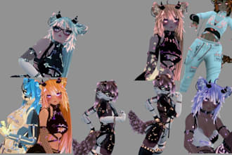 do vrchat avatar, furry avatar, nsfw 3d model, vtuber, furona, quest
