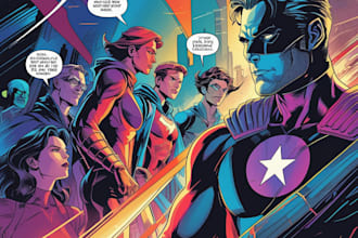 create comic book and custom illustration
