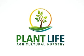 design agricultural landscape and lawn care logo