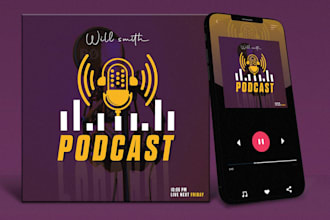 make professional podcast cover art design podcast cover logo podcast artwork