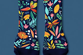create beautiful socks design