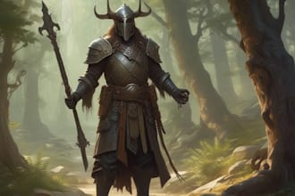make fantasy or dnd party illustration