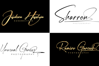 do create signature, minimalist logo design with brand style guides