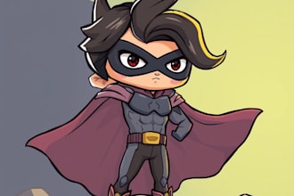 create superhero cartoon character for you