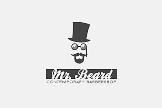 design a professional hand drawn barbershop logo