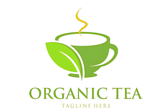 design beautiful tea shop brand logo