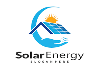 make eco energy, electrical , power and solar panel logo