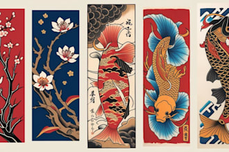 create super artistic tattoo designs in japanese style