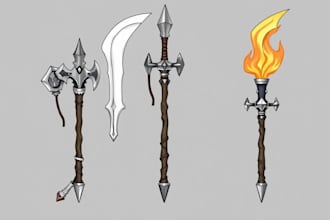 draw your prop or fantasy weapon designs