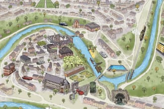 design vector map, redesign map illustration, vector isometric