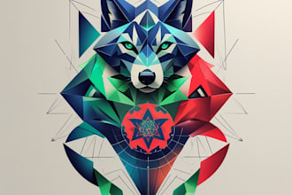 create sleeve tattoo design in geometric style
