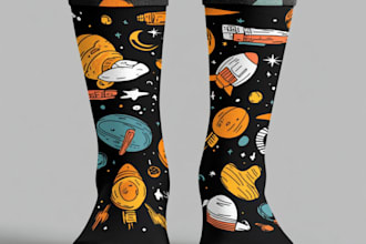 draw a unique socks design for your brand