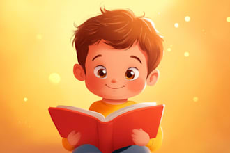 create illustrations for children books and cartoon