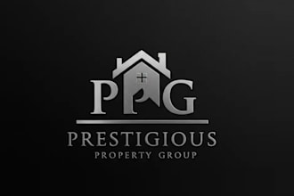 design modern beautiful property logo or icon in illustrator
