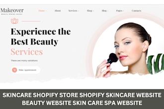 create skincare shopify store skincare website beauty website skin care website