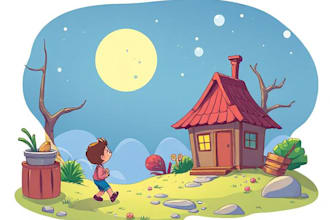 draw a digital cartoon illustration