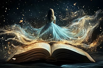 create a unique fantasy book cover illustration
