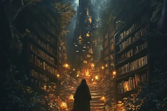 do fantasy book cover design, thriller book cover