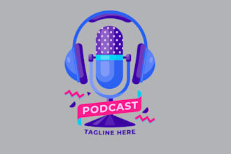 design podcast logo and podcast cover art