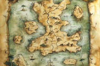 create a fantasy cartography map for you