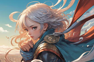 draw digital illustrations in manga or comic style