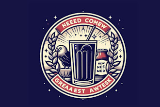 design a unique brewery mascot logo for your brand