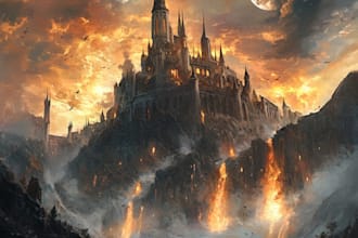 create artistic fantasy book cover design